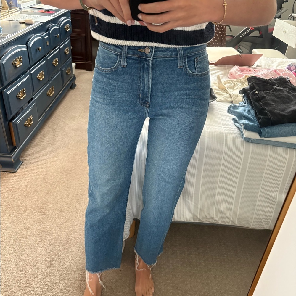 Just Black Denim Cropped Blue Jeans